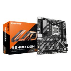 Tarjeta madre GIGABYTE B840M D2H, AMD, Enchufe AM5, AMD Ryzen 7000, 8000, 9000 Series, DDR5-SDRAM, 128 GB