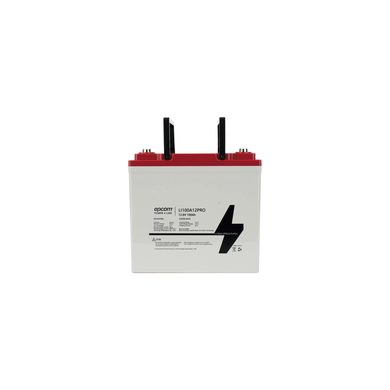 Batería de Litio Ciclo Profundo, 12, 8 Vcc 100Ah LiFePO4 Válvula de Alivio, Solar, Marina, Máximo 100 A de Descarga