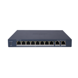 Switch Gigabit PoE+, Administrable, 8 Puertos Gigabit PoE+, 2 Puertos Gigabit, Configuración Nube Hik-Partner Pro, Modo Extendid