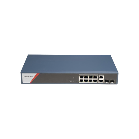 Switch Gigabit PoE+, Administrable, 8 Puertos 1000 Mbps PoE+(4 Puertos PoE++ 90 W), 2 Puertos 1000 Mbps de Uplink, 2 Puertos SFP