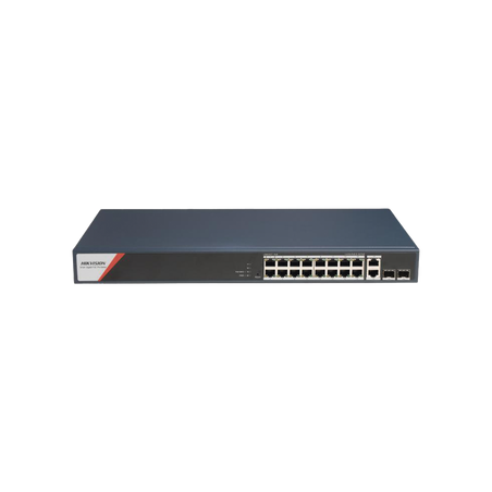 Switch Gigabit PoE+, Administrable, 16 Puertos 1000 Mbps PoE+ (4 Puertos PoE++ 90 W), 2 Puertos 1000 Mbps de Uplink, 2 Puertos S