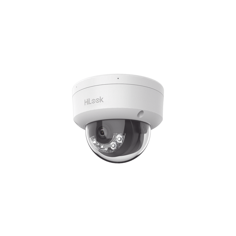 HiLook Series, Domo IP de 4 Megapixel, Lente 2, 8 mm, 30 mts IR, Micrófono Integrado, Exterior IP67, PoE, WDR 120, H, 265+, ONVI