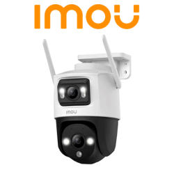 Cámara IP PT Wifi Dual de 8MP con lente fijo y PT de 3 MP, visión noct
