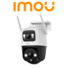 Cámara IP PT Wifi Dual de 8MP con lente fijo y PT de 3 MP, visión noct