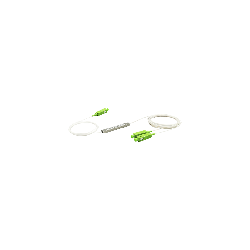 Splitter (Divisor Óptico) tipo PLC, de 1x2, conectores SC/APC