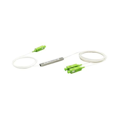 Splitter (Divisor Óptico) tipo PLC, de 1x2, conectores SC/APC