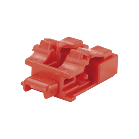 Kit de 10 Dispositivos para Bloquear Puertos de Fibra Óptica LC Duplex, Color Rojo, Incluye Llave de Extracción