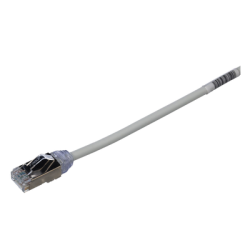 Patch Cord Cat6A, Diámetro Reducido 28 AWG, Blindado S/FTP, CM/LS0H, 2 m, Color Gris