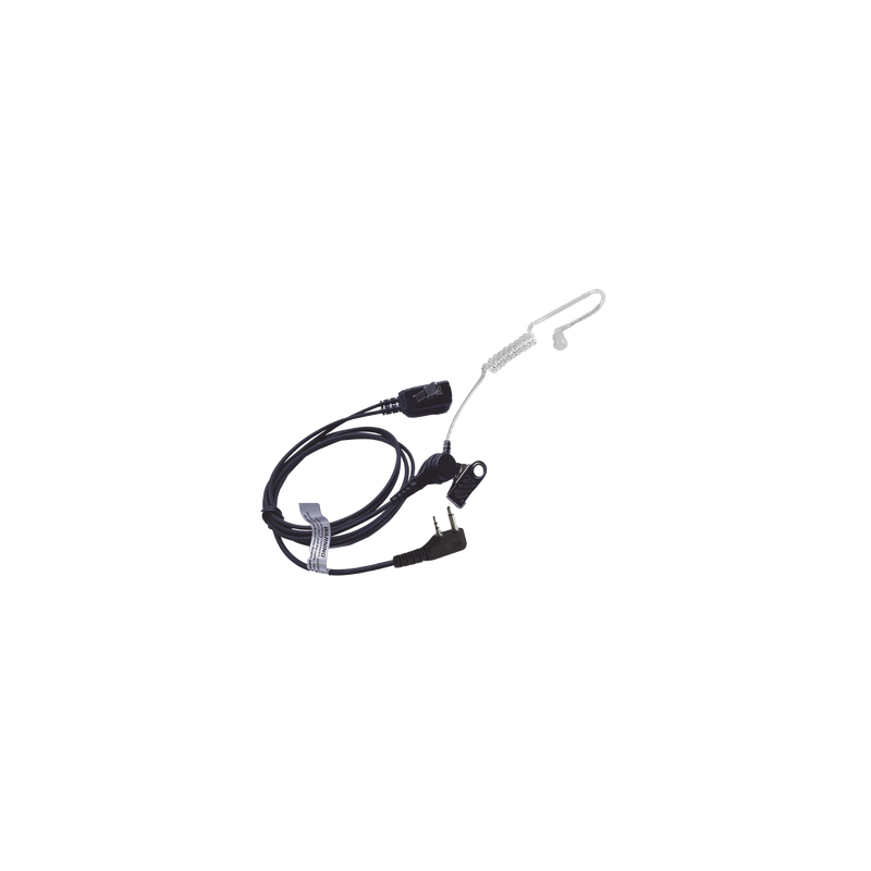 Micrófono, audífono de solapa con tubo acústico transparente para ICOM