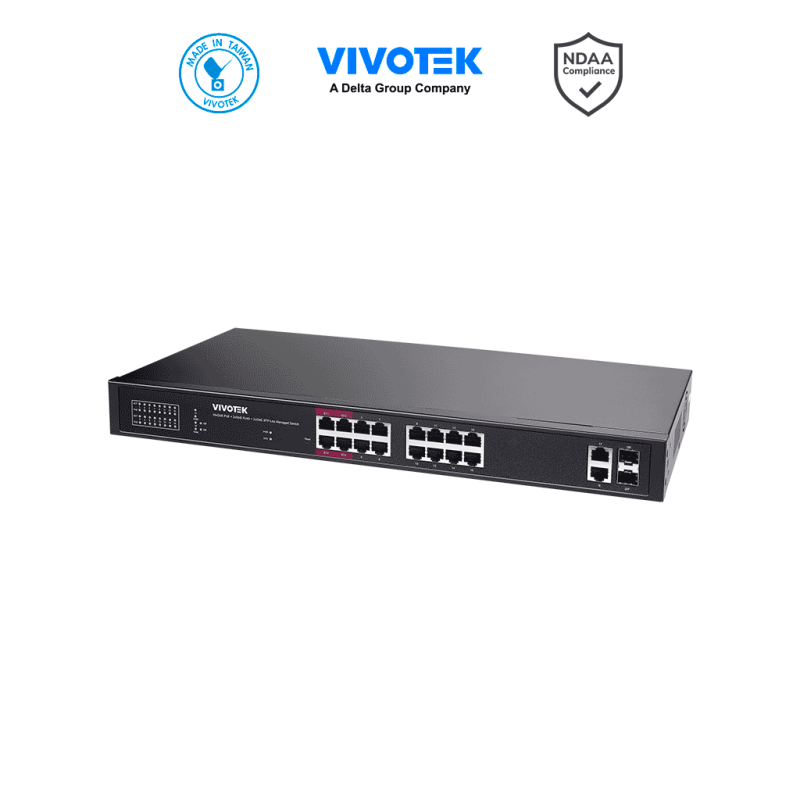 Switch PoE 20 puertos Administrable Lite, 16 puertos GE 30W PoE, 4 puertos GE 90W PoE, 2 puertos GE UTP, 2 puertos GE SFP lite,