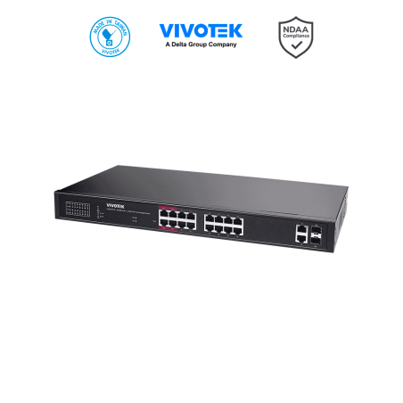 Switch PoE 20 puertos Administrable Lite, 16 puertos GE 30W PoE, 4 puertos GE 90W PoE, 2 puertos GE UTP, 2 puertos GE SFP lite,