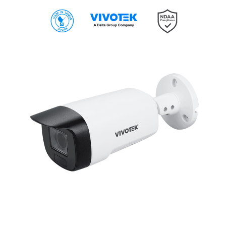 Cámara IP bullet exterior 5 MP, IR 40mts, Real Sight Engine IA, WDR Pro, Micrófono Integrado, Lente varifocal 2, 8-12mm, Protecc