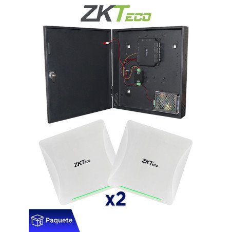 Paquete con Panel y 2 Antenas UHF de 5m ideal para Solución de Control de Acceso Vehicular (2 carriles)