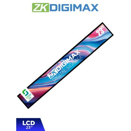 Pantalla LCD Estrecha de 23" para Estantería, Ultrapanorámica, Resolución Full HD, Android 8, 1, Alta Brillantez