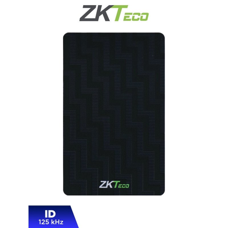 Tarjeta ID con Frecuencia de 125 kHz, Sin Folio Impreso, Grosor de 0, 9 mm, Color Negra y con el Logo de ZKTeco