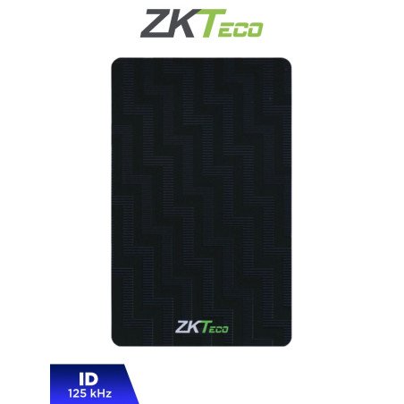 Tarjeta ID con Frecuencia de 125 kHz, Sin Folio Impreso, Grosor de 0, 9 mm, Color Negra y con el Logo de ZKTeco
