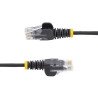 Cable Ethernet CAT6 Delgado de 15m Negro, UTP, Cobre Puro, 28AWG, RJ45, Snagless, LSZH, Probado con Fluke, Cable for Dispositivo