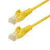Cable Ethernet CAT6 Delgado de 10m Amarillo, UTP, Cobre Puro, 28AWG, RJ45, Snagless, LSZH, Probado con Fluke, Cable for Disposit