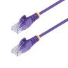 Cable Ethernet CAT6 Delgado de 10m Morado, UTP, Cobre Puro, 28AWG, RJ45, Snagless, LSZH, Probado con Fluke, Cable for Dispositiv Cable Ethernet CAT6 Delgado de 10m Morado, UTP, Cobre Puro, 28AWG, RJ45, Snagless, LSZH, Probado con Fluke, Cable for Dispositiv