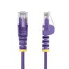 Cable Ethernet CAT6 Delgado de 10m Morado, UTP, Cobre Puro, 28AWG, RJ45, Snagless, LSZH, Probado con Fluke, Cable for Dispositiv Cable Ethernet CAT6 Delgado de 10m Morado, UTP, Cobre Puro, 28AWG, RJ45, Snagless, LSZH, Probado con Fluke, Cable for Dispositiv