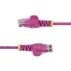Cable Ethernet CAT6 Delgado de 10m Rosa, UTP, Cobre Puro, 28AWG, RJ45, Snagless, LSZH, Probado con Fluke, Cable for Dispositivo