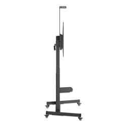 Carrito para TV multimedia de pantalla grande con ajuste de altura sin herramientas, para pantallas de 60" a 120", Soporta una t
