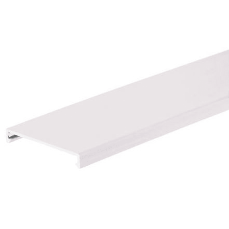 Cubierta para ductos, PVC, 1w x 6', blanco