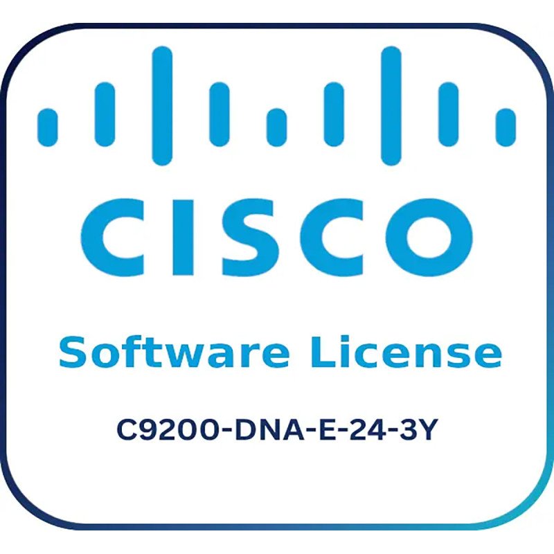 Licencia para switch de 24 puertos serie 9200 - DNA Essentials, duracion 3 años Licencia para switch de 24 puertos serie 9200 - DNA Essentials, duracion 3 años