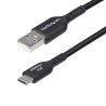 Cable de Carga USB-A a USB-C de 15cm, Cable Cargador USB-A a USB Tipo C, Cable USB 2.0, 3A, Cable de Sincronización, M/M, Cable
