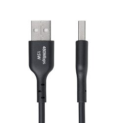 Cable de Carga USB-A a USB-C de 15cm, Cable Cargador USB-A a USB Tipo C, Cable USB 2.0, 3A, Cable de Sincronización, M/M, Cable