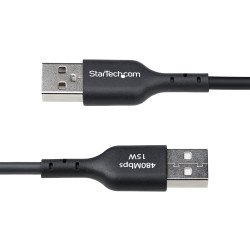 Cable de Carga USB-A a USB-C de 15cm, Cable Cargador USB-A a USB Tipo C, Cable USB 2.0, 3A, Cable de Sincronización, M/M, Cable