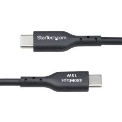 Cable de Carga USB-A a USB-C de 15cm, Cable Cargador USB-A a USB Tipo C, Cable USB 2.0, 3A, Cable de Sincronización, M/M, Cable