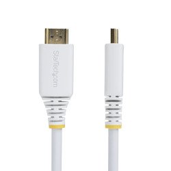 Cable HDMI Premium Certificado Alta Velocidad de 3m, Cable HDMI UHD, 4K 60Hz 1440p 144Hz, 18Gb, Cable HDMI 2.0, Blanco, Cable fo