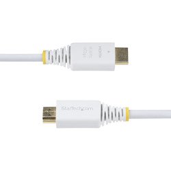 Cable HDMI Premium Certificado Alta Velocidad de 3m, Cable HDMI UHD, 4K 60Hz 1440p 144Hz, 18Gb, Cable HDMI 2.0, Blanco, Cable fo