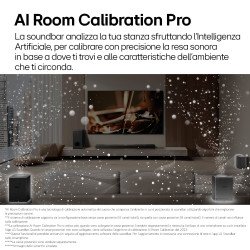 Barra de cine en casa LG de 9.1.5 canales, con sonido envolvente y altavoces traseros S95TR