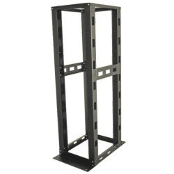 Rack North System de 4 postes (cuadrarack) 19 o 23 x 7 pies con perforación normal 12/24 color negro.