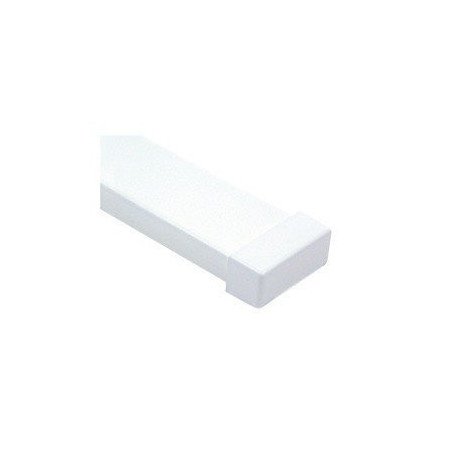 Tapa final blanca de PVC auto extinguible, para canaleta PT48