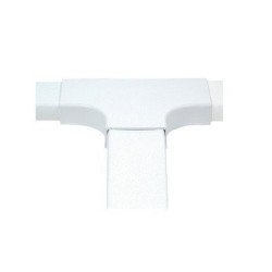 Sección en T color blanco de PVC auto extinguible, para canaleta PT48