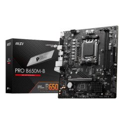 Tarjeta madre MSI PRO B650M-B, AMD, socket AM5, AMD Ryzen 7000 Series, socket AM5, 96 GB, DDR5-SDRAM