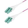 Cable de fibra óptica multimodo OM4 LC a LC UPC de 3 m, 50/125µm, 40G/100G, violeta érica Cable de fibra óptica multimodo OM4 LC a LC UPC de 3 m, 50/125µm, 40G/100G, violeta érica