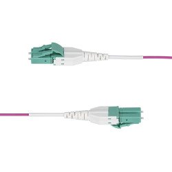 Cable de fibra óptica multimodo OM4 LC a LC UPC de 3 m, 50/125µm, 40G/100G, violeta érica