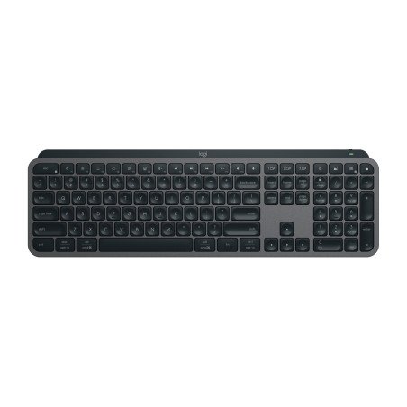 Teclado Logitech MX Keys For Business, Tamaño completo (100%), Inalámbrico, RF inalámbrico + bluetooth, QWERTY, LED, Grafito
