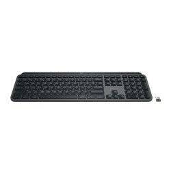 Teclado Logitech MX Keys For Business, Tamaño completo (100%), Inalámbrico, RF inalámbrico + bluetooth, QWERTY, LED, Grafito