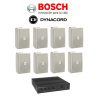 Kit de Audio, Amplificador 240W, 8 Bocinas 30W Blancas