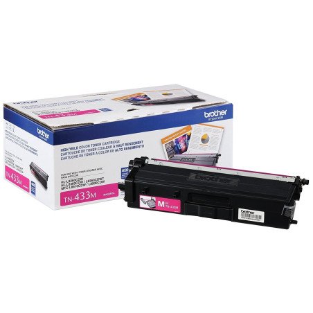 Tóner Brother magenta TN433m para rendimiento de 4000 páginas al 5 por ciento de cobertura