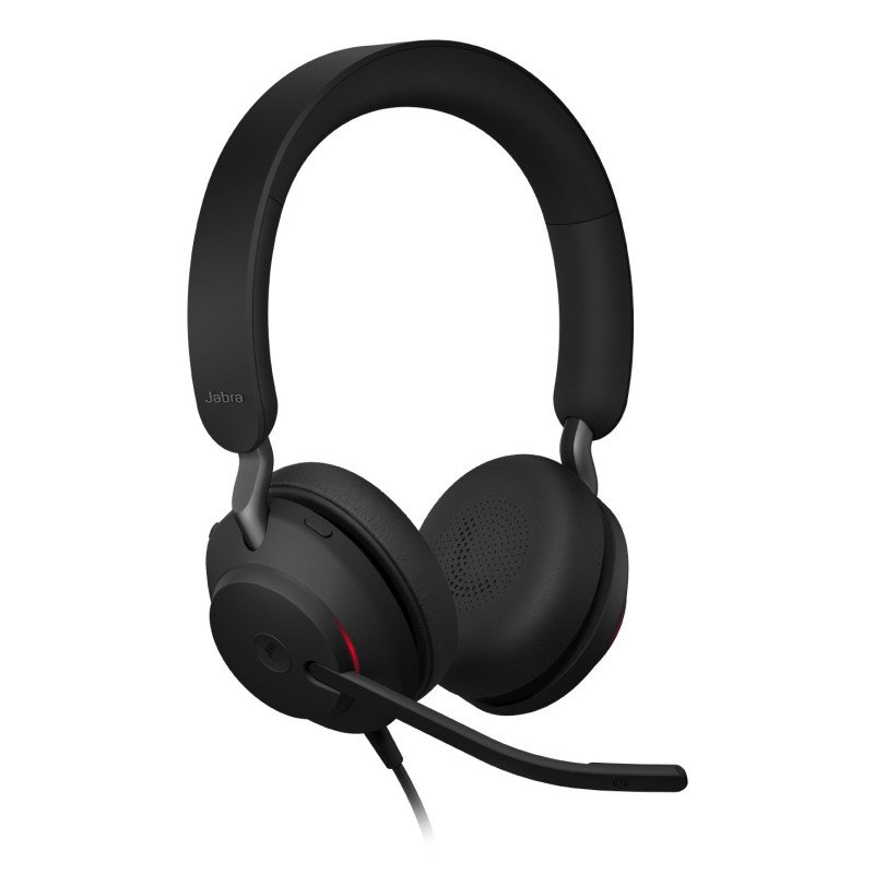 Diadema Jabra Evolve2 40 SE, Alámbrico, Llamadas/Música, 168.5 g, Auriculares, Negro