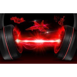 Diadema Gaming Adata EMIX H20, PC Juegos, Negro, Rojo, Alámbrico, 3.5 mm (1 8 "), 2, 2 m