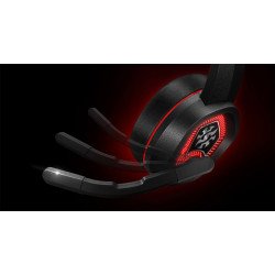 Diadema Gaming Adata EMIX H20, PC Juegos, Negro, Rojo, Alámbrico, 3.5 mm (1 8 "), 2, 2 m