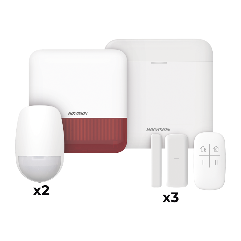 kit de alarma ax pro con gsm (3g, 4g), incluye: 1 hub con batería de r