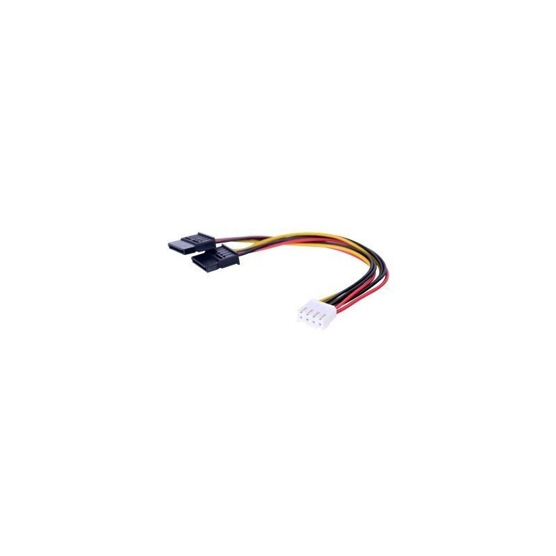 Cable SATA para DVR Hikvision, H1 4(3.96), 2-SATA15F, 15cm
